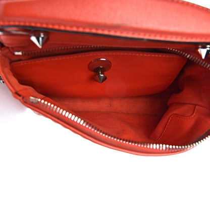 Fendi Shiny Nappa Trapuntata Small DotCom Click Top Handle Chain Satchel Papavero 6 of 28