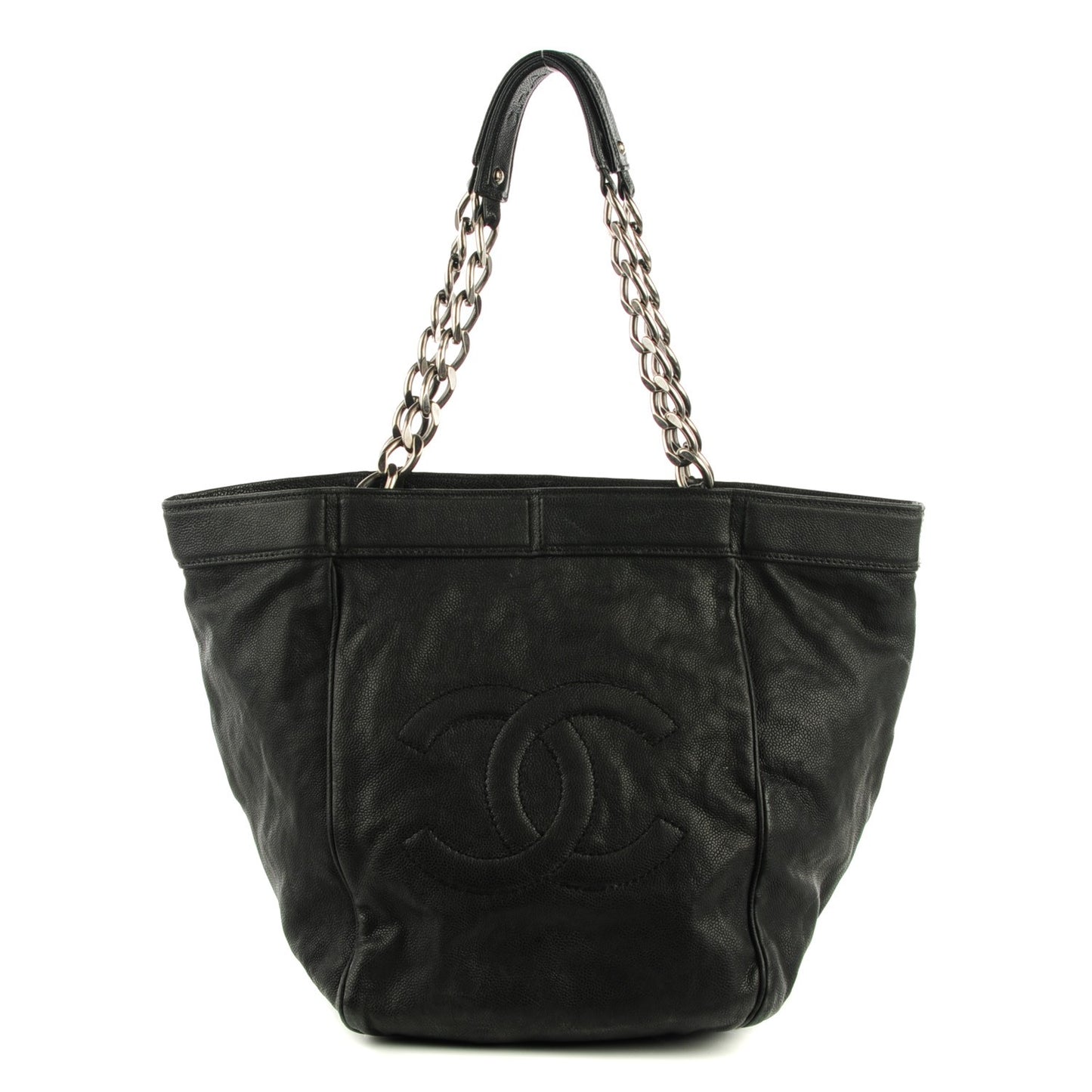 Distressed Caviar Outdoor Ligne Tote Black