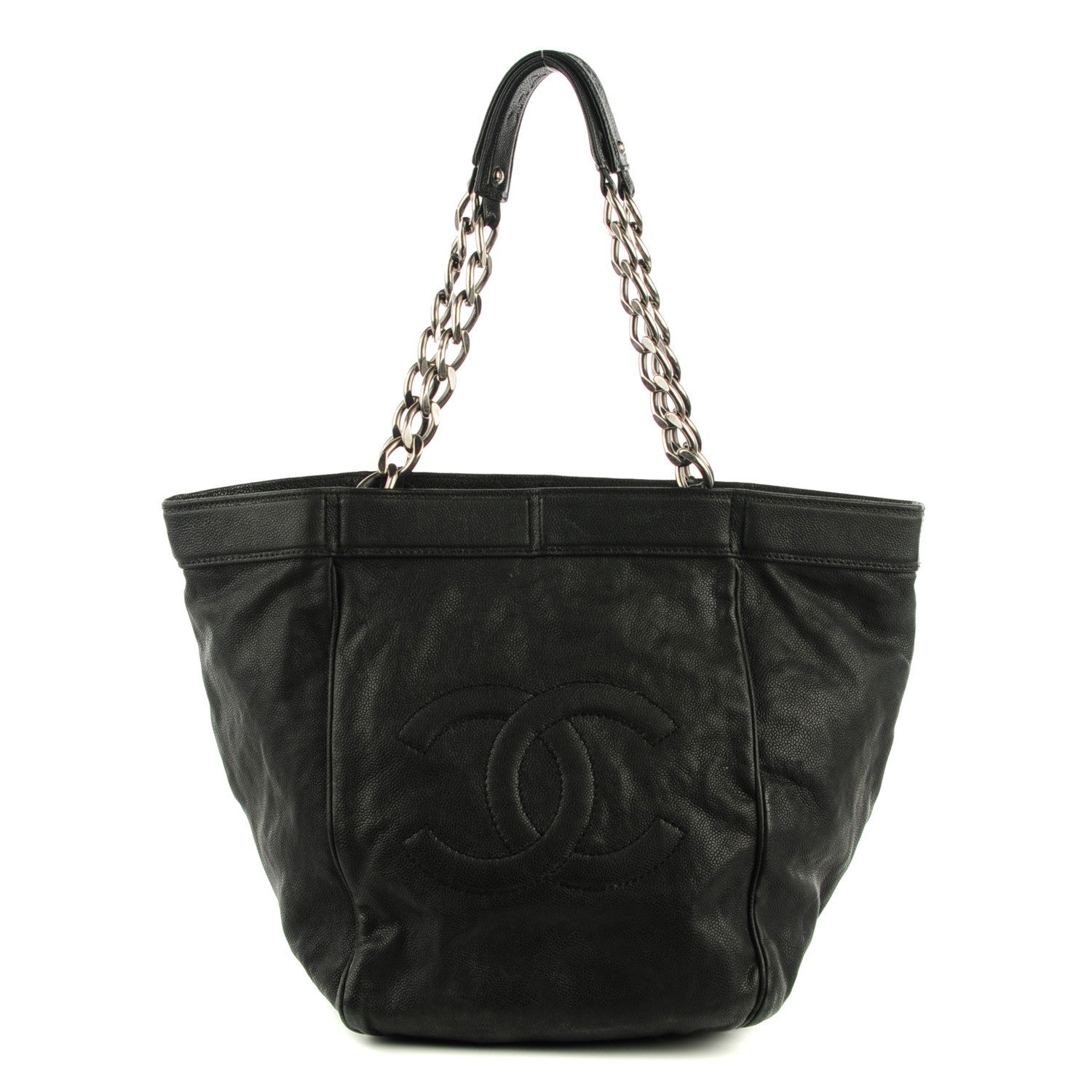 Chanel Distressed Caviar Outdoor Ligne Tote Black 1 of 7