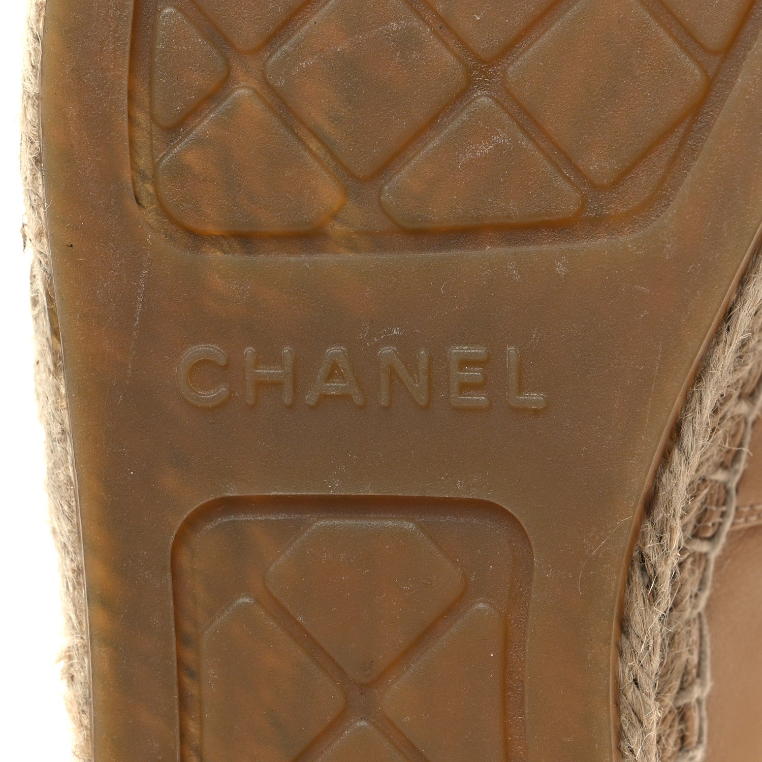 Chanel Lambskin CC Espadrilles 40 Beige Black 9 of 11