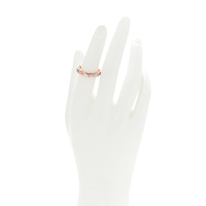 Bulgari 18K Rose Gold Diamond Mother of Pearl 4mm Serpenti Viper Band Ring 52 6 2 of 7