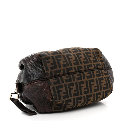 Fendi Zucca Nappa Nuvolata Vitello Tortuga Spy Bowler Tobacco Moro 4 of 10