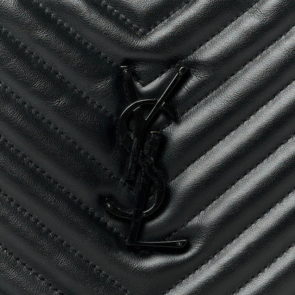 Saint Laurent Calfskin Matelasse Monogram Monochrome Lou Camera Bag Black 8 of 10