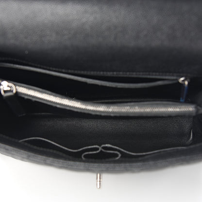Chanel Caviar Lizard Quilted Large Coco Handle Flap Black 4 of 11