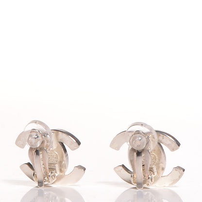 Chanel CC Turnlock Clip On Earrings Silver 6 of 6