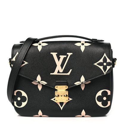 Louis Vuitton Empreinte Monogram Giant Pochette Metis Black Beige 1 of 9