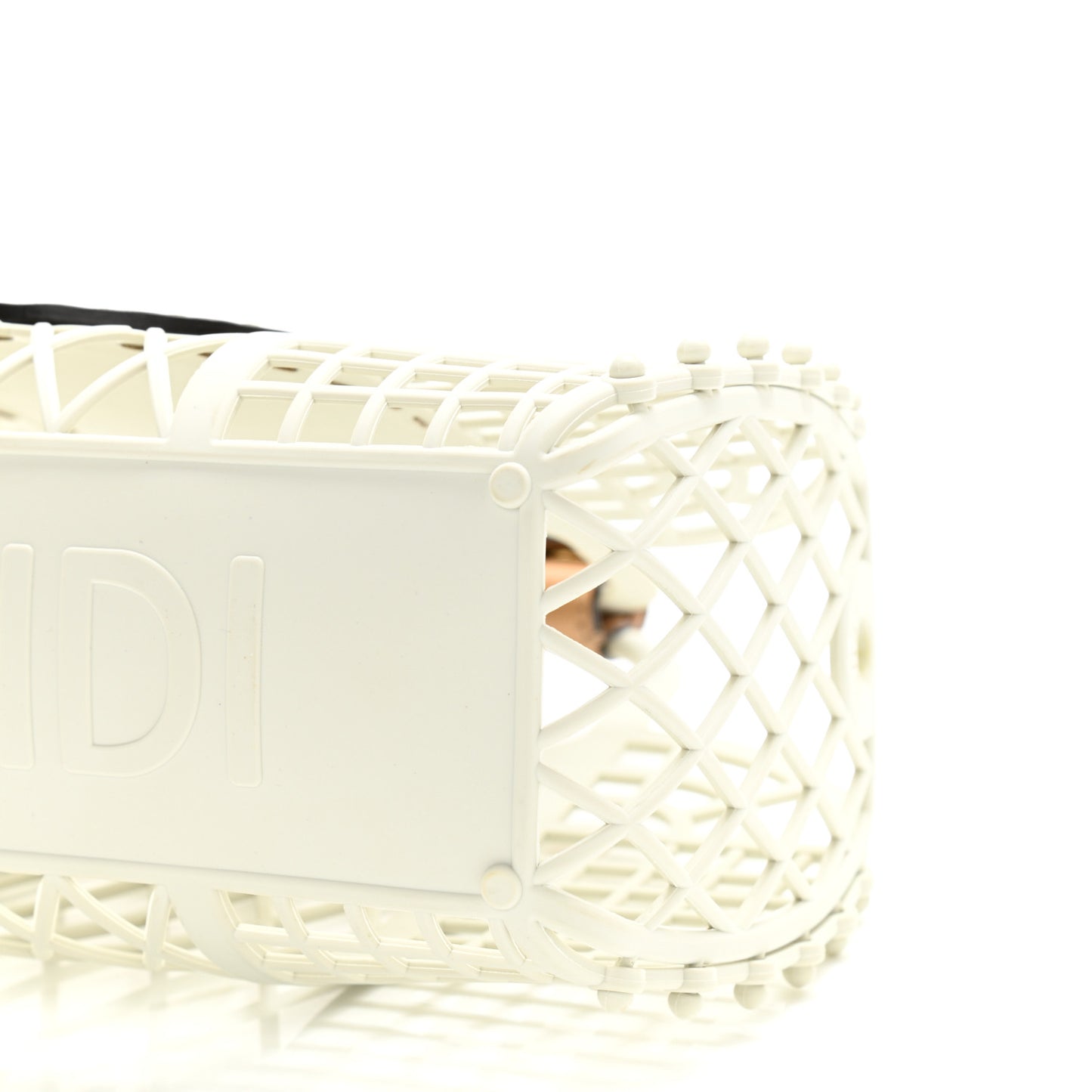 Recycled Plastic Vitello Liberty Matte Small Fendi Basket White Ice Miele Scuro