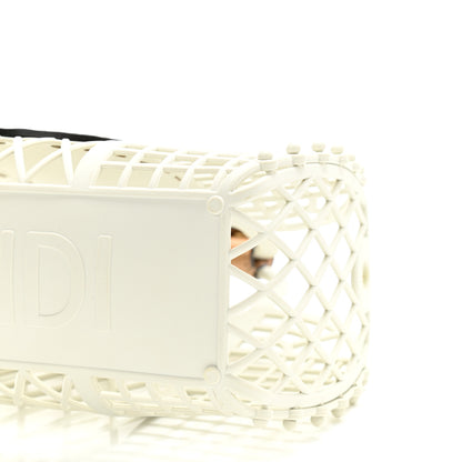 Fendi Recycled Plastic Vitello Liberty Matte Small Fendi Basket White Ice Miele Scuro 11 of 12