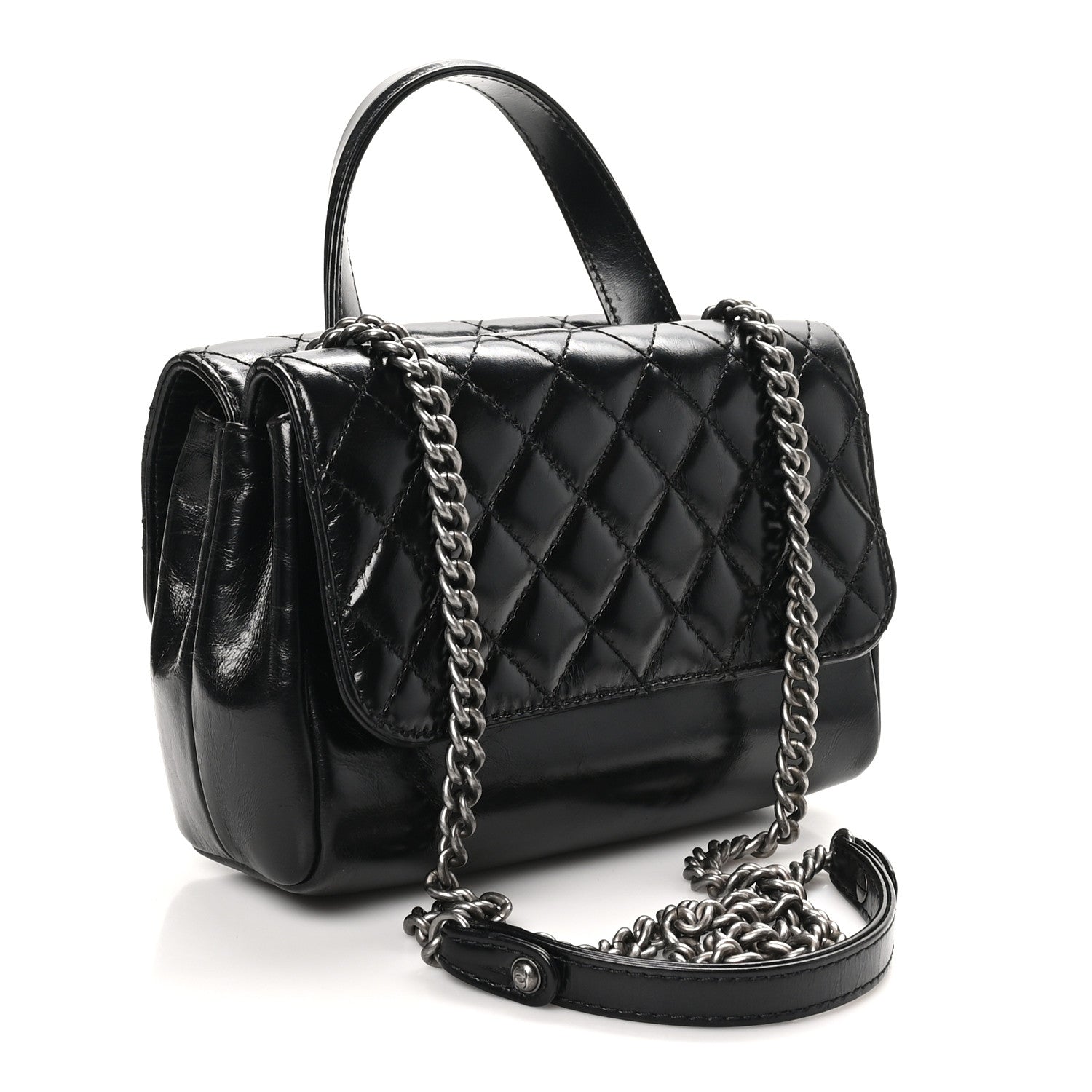 Chanel Glazed Calfskin Pilot Essentials Flap Black 3 of 11