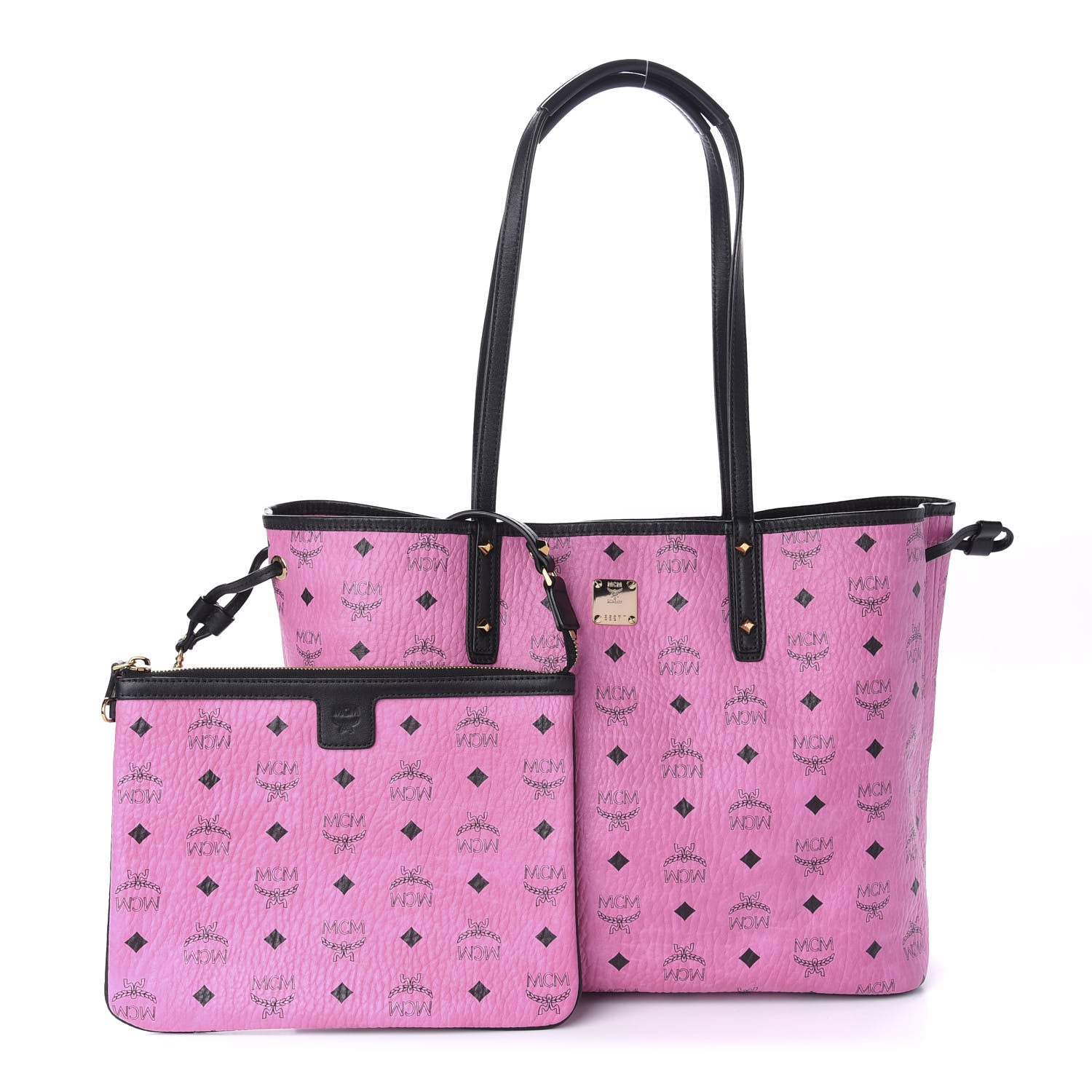 MCM Visetos Medium Liz Reversible Shopper Tote Pink 1 of 15