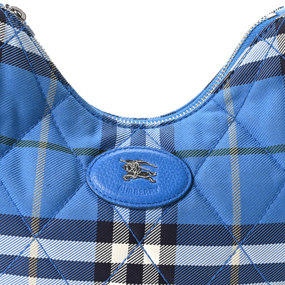 Burberry Nylon Check Horseshoe Crossbody Bag Hyacinth 8 of 10