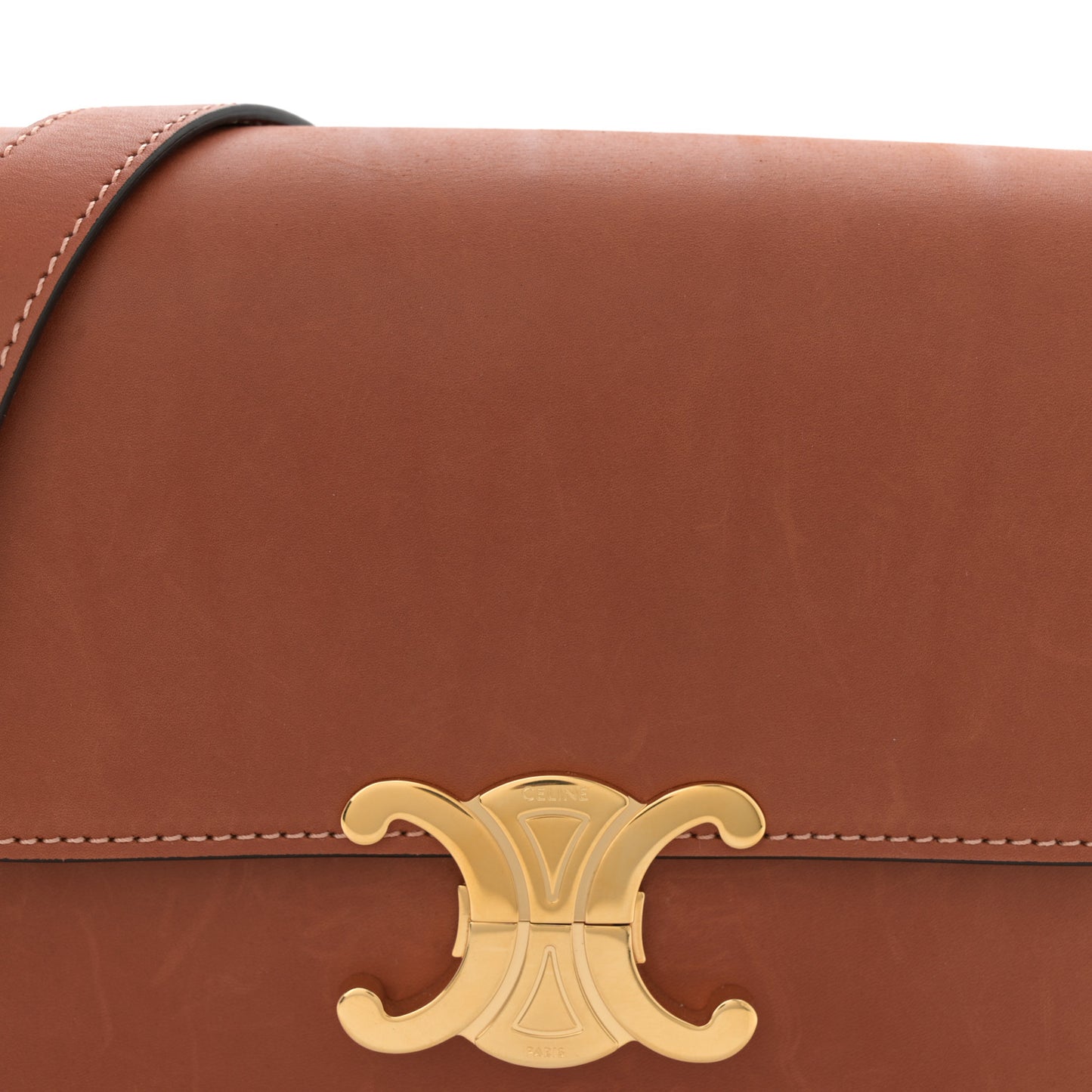 Natural Calfskin Medium Triomphe Tan