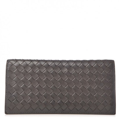 Bottega Veneta Intrecciato Continental Wallet Grey 1 of 17
