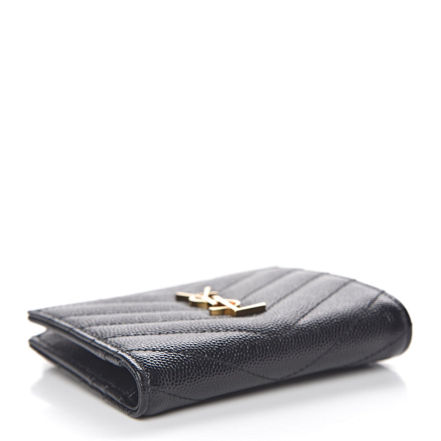 Grain De Poudre Matelasse Chevron Monogram Zipped Card Case Black