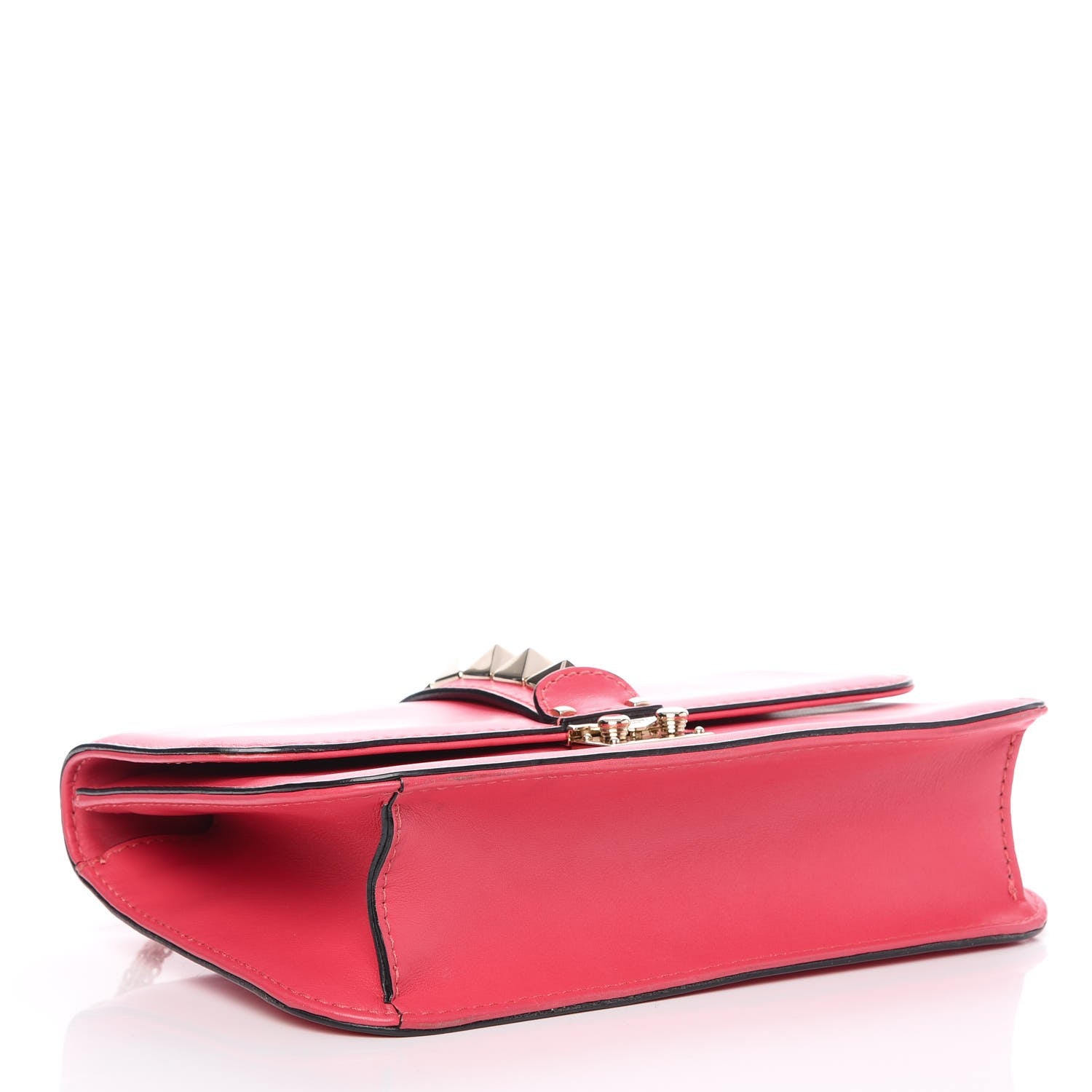 Valentino Garavani Vitello Medium Glam Lock Rockstud Flap Deep Rose 4 of 11