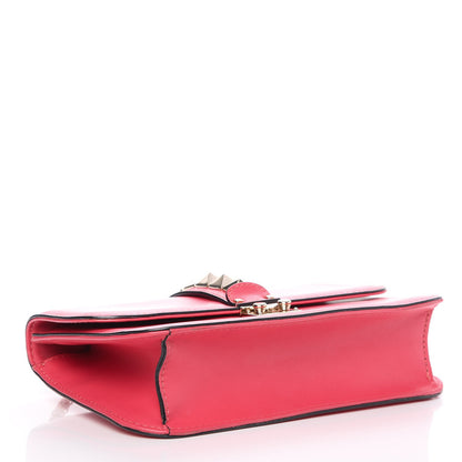 Valentino Garavani Vitello Medium Glam Lock Rockstud Flap Deep Rose 4 of 11
