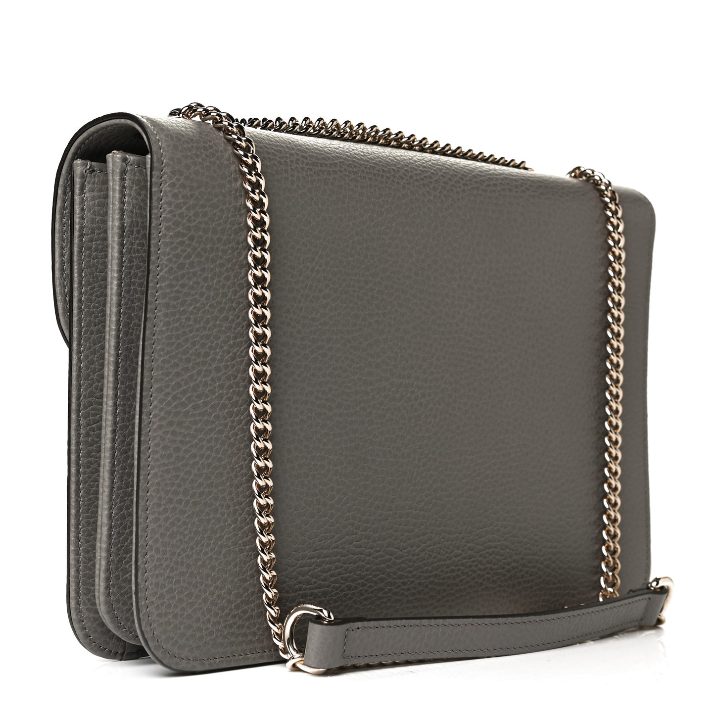 Dollar Calfskin Interlocking G Shoulder Bag Loess