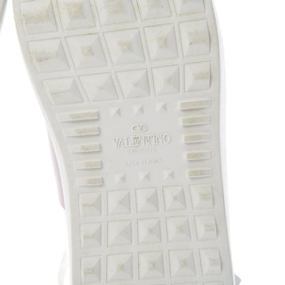 Valentino Garavani Calfskin Rockstud Open Sneakers 40 White Water Rose 6 of 12