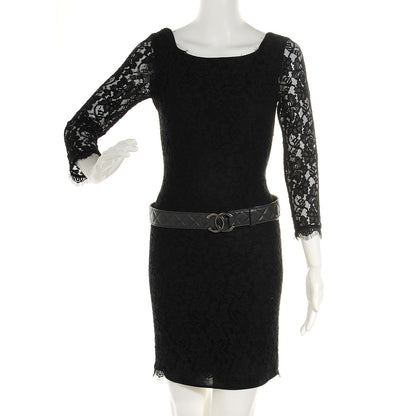 Chanel Lambskin Quilted CC Belt 85 34 Dark Grey 2 of 5