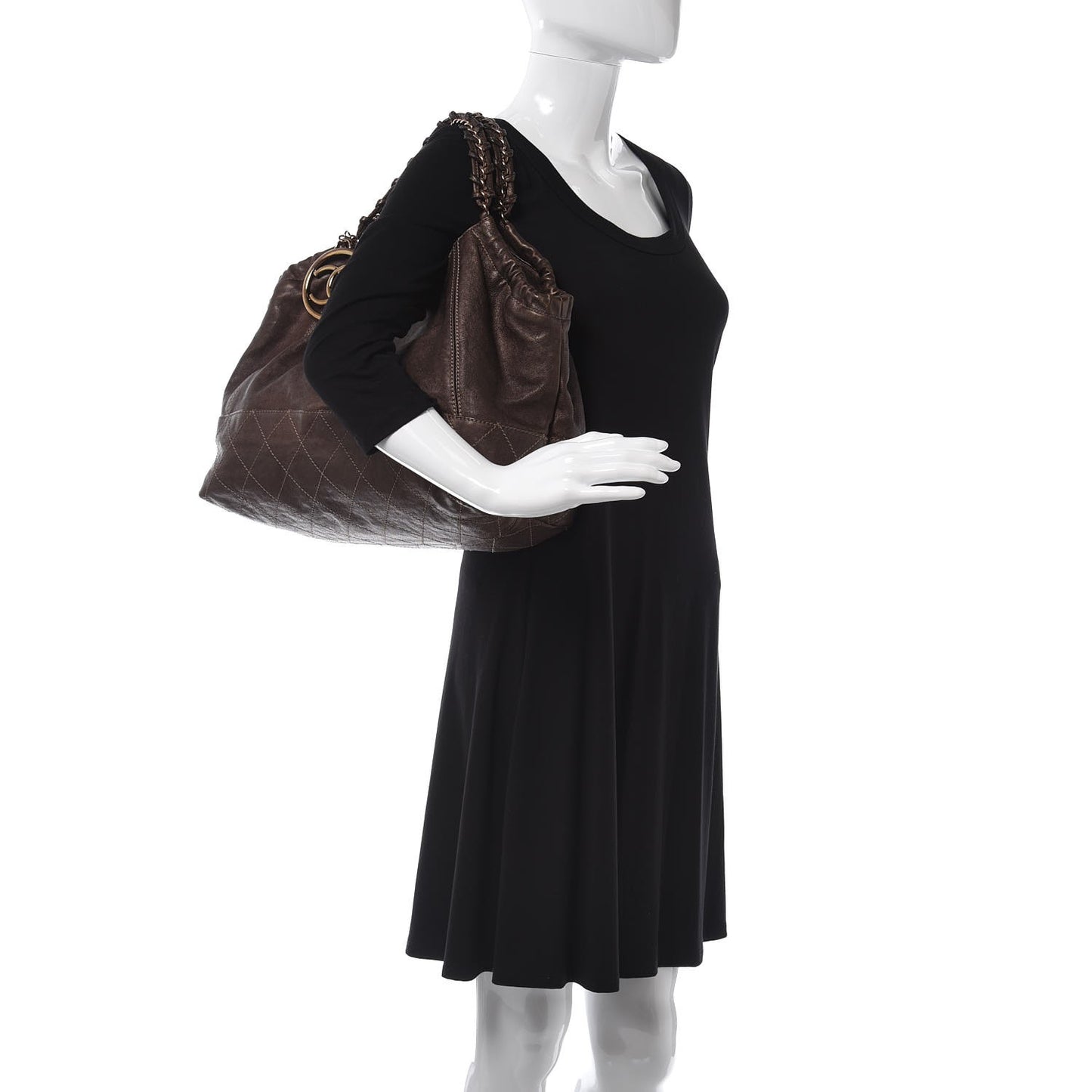 Metallic Calfskin Baby Coco Cabas Bronze