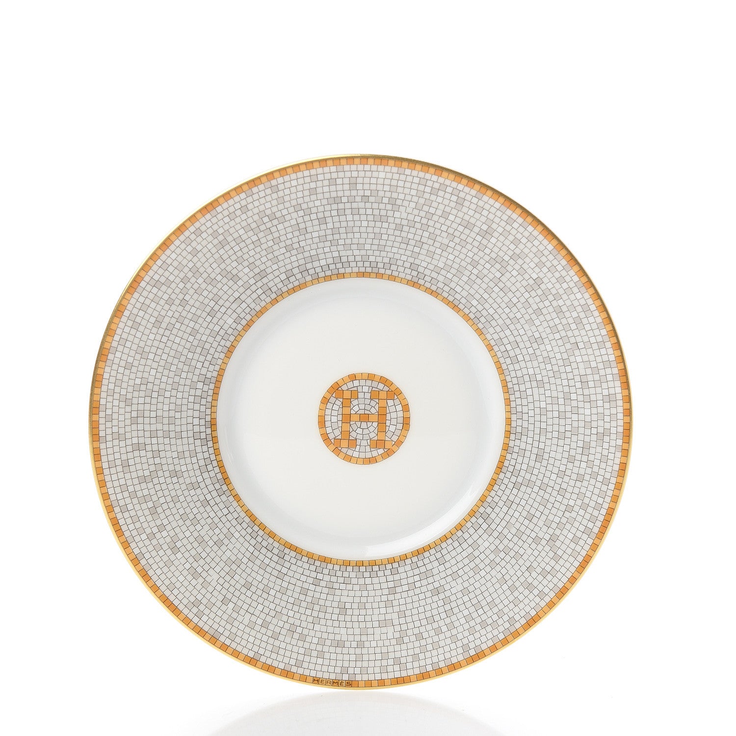 Hermes Porcelain 24 Gold Mosaique Teapot Cup Set Gold 9 of 12