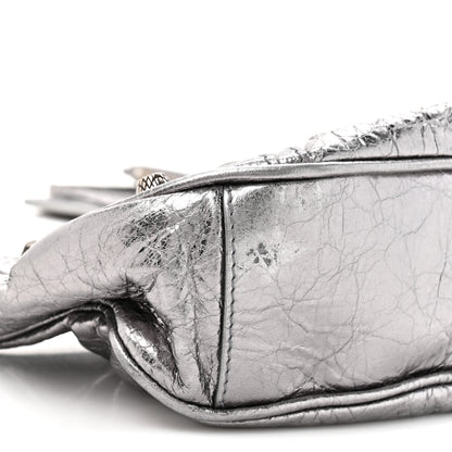 Balenciaga Metallic Agneau Arena Le Cagole Chain Shoulder Bag XS Silver 11 of 13