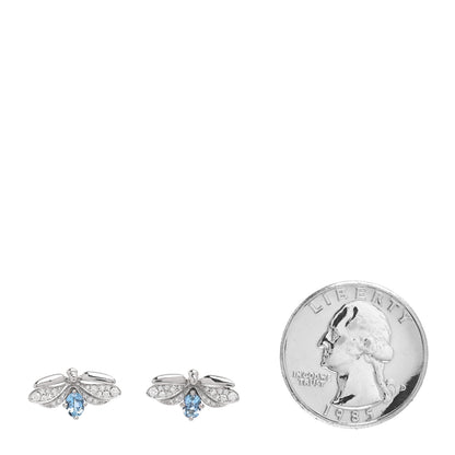 Tiffany Platinum Diamond Aquamarine Paper Flowers Firefly Earrings 3 of 10