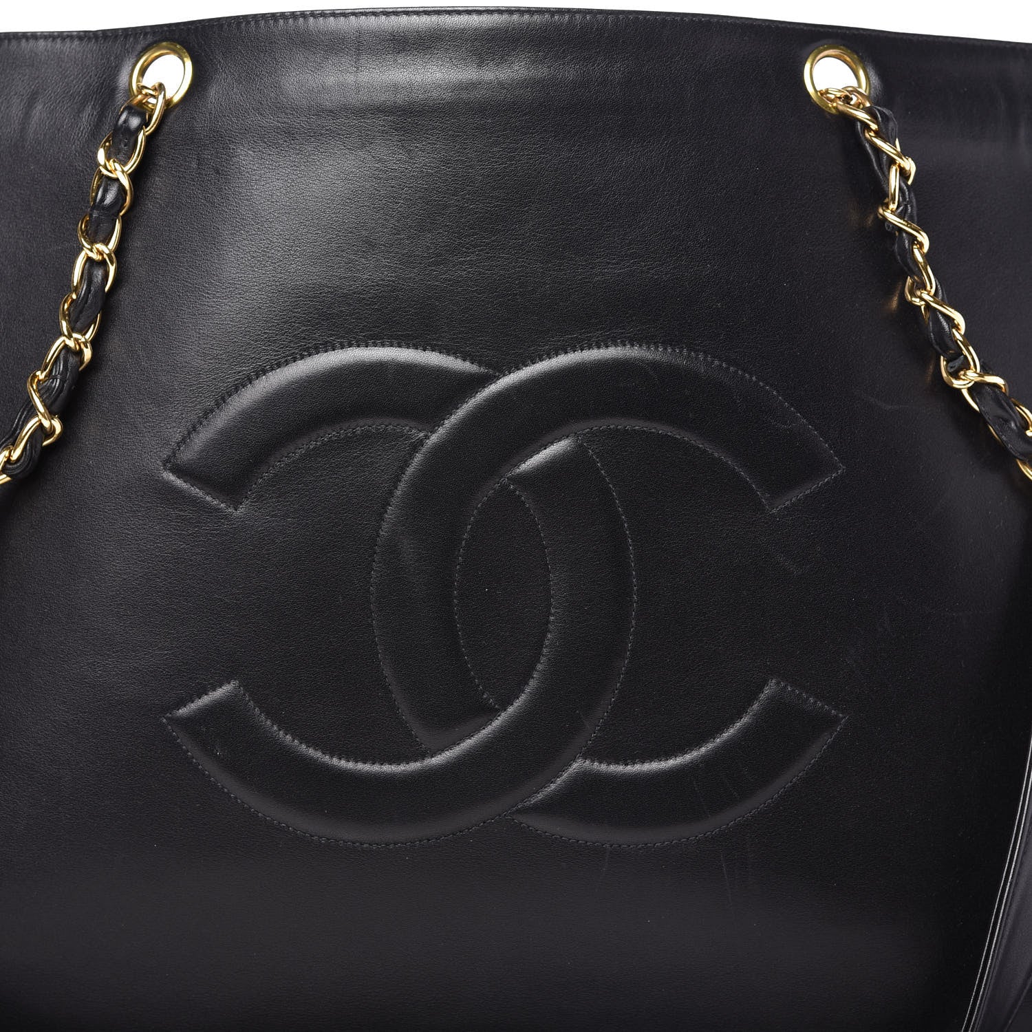 Chanel Lambskin CC Tote Black 10 of 10