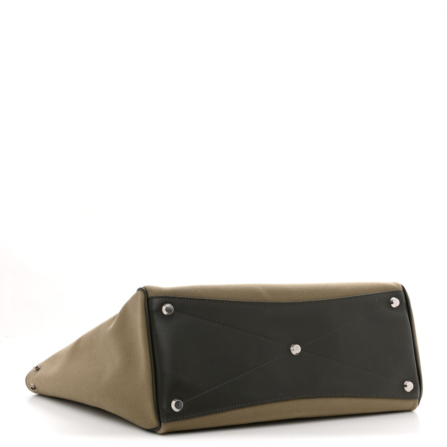 Balenciaga Canvas Smooth Calfskin Medium Bel Air Carry All Bag Khaki 4 of 11