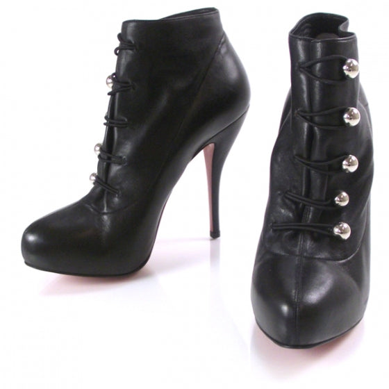 Leather Fifre Corset Booties 38.5