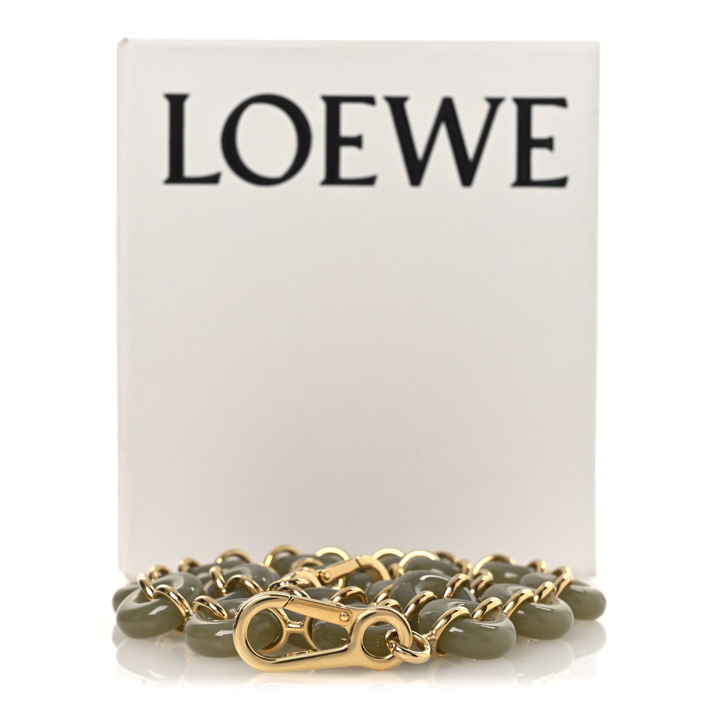 Brass Donut Chain Shoulder Strap Clay Green