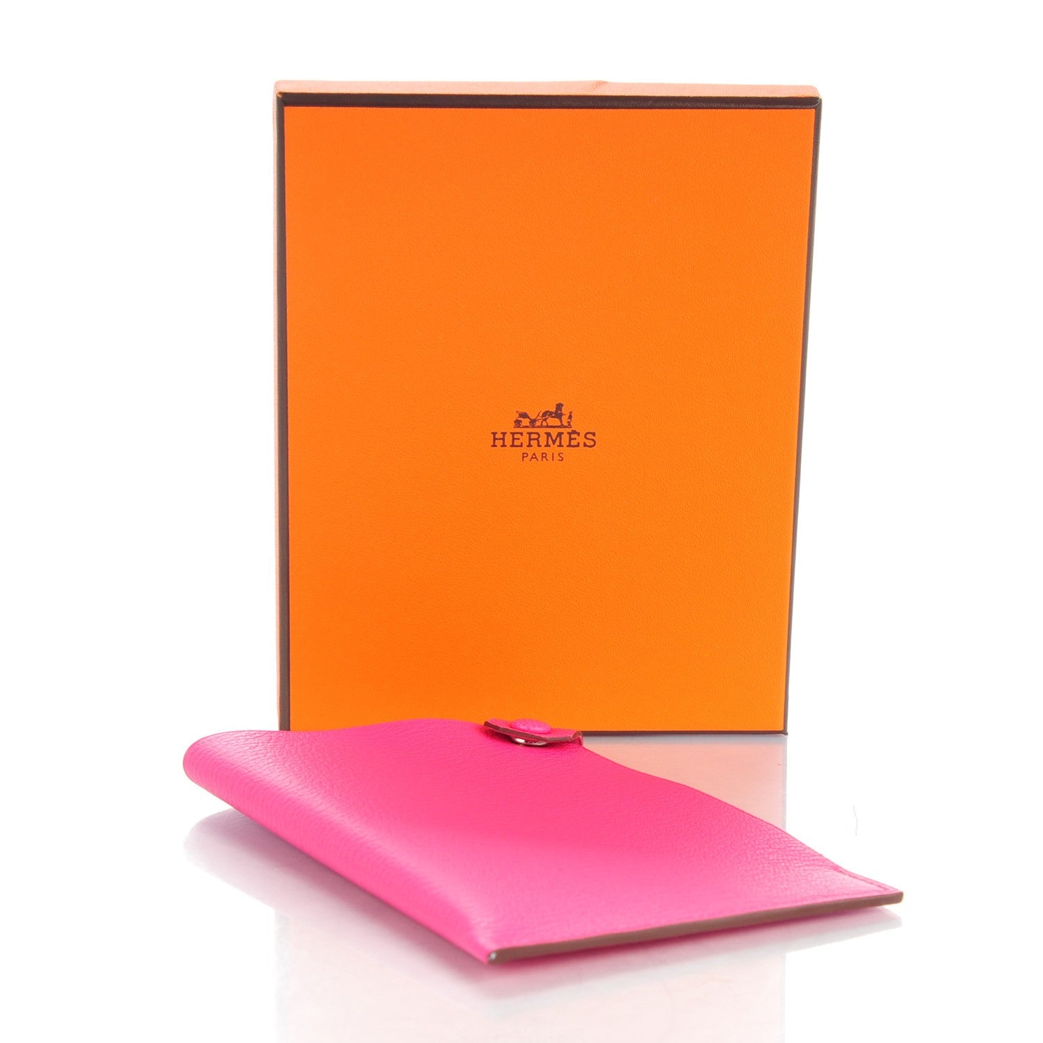 Hermes Chevre Mysore Tarmac PM Passport Holder Rose Tyrien 4 of 7