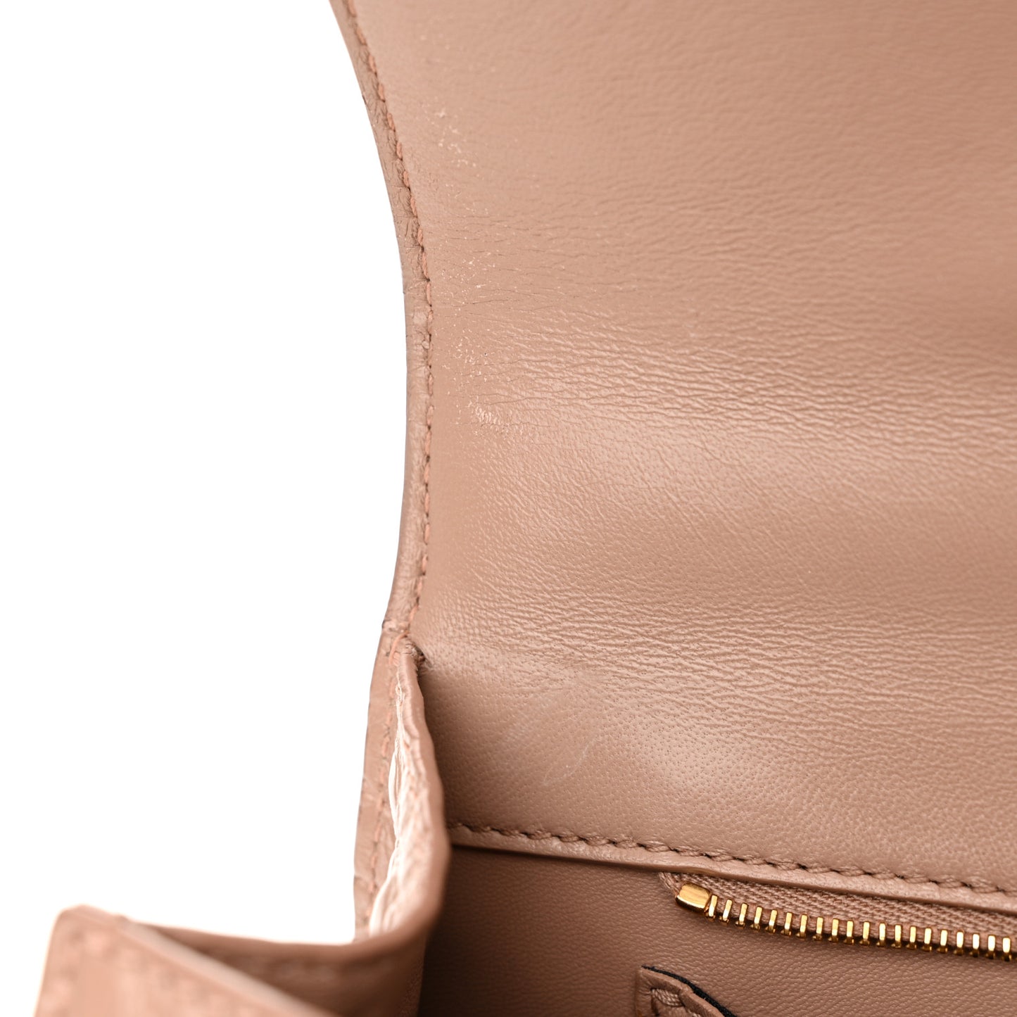 Shiny Calfskin Crocodile Embossed Small Hourglass Top Handle Bag Nude Beige