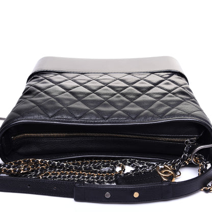 Chanel Patent Goatskin Quilted Medium Gabrielle Hobo Black 11 of 14