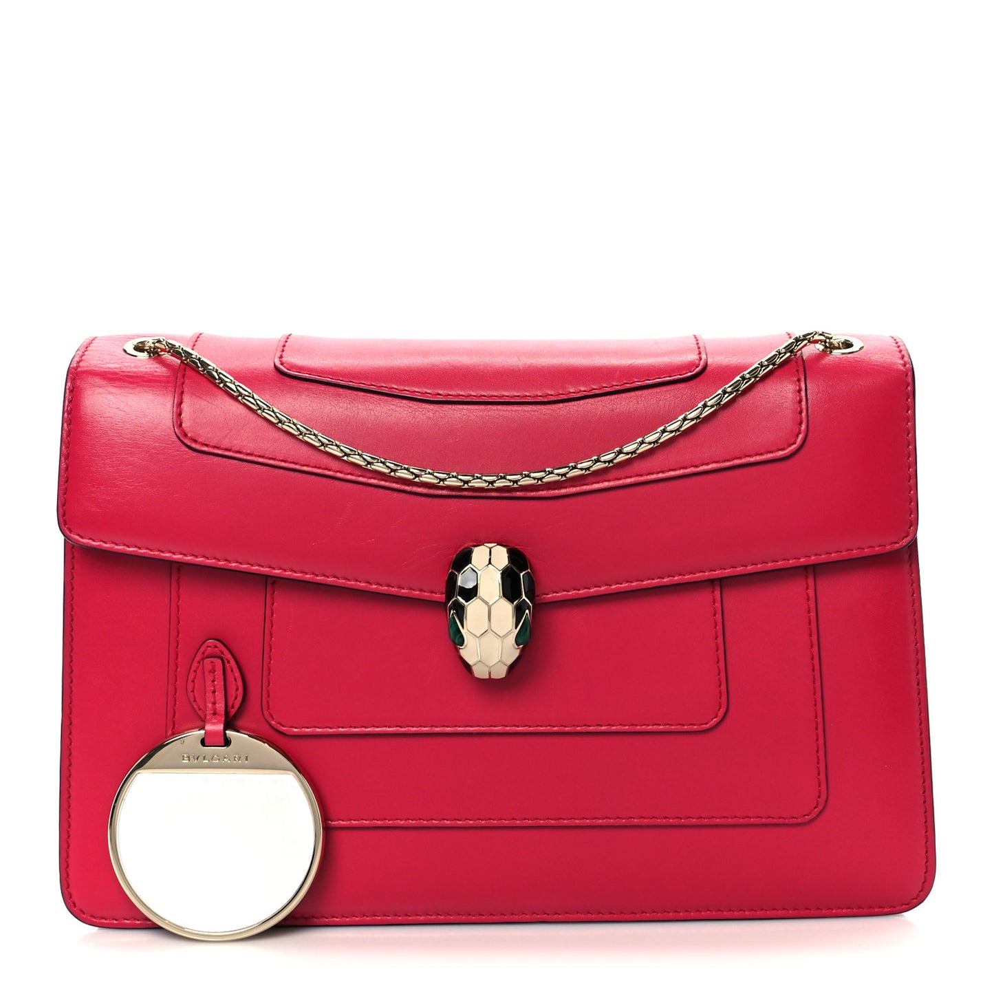 Calfskin Serpenti Forever Shoulder Bag Pink