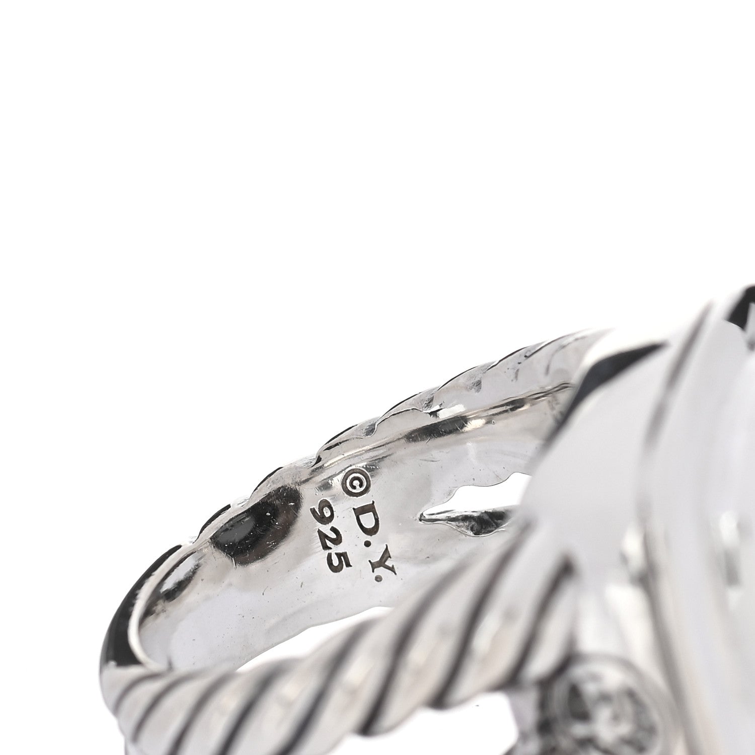 David Yurman Sterling Silver Hematine 14mm Albion Ring 52 6 5 of 6