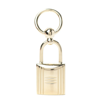 Hermes Permabrass Mini Loop Charms Cadenas Scarf Ring Gold 1 of 3