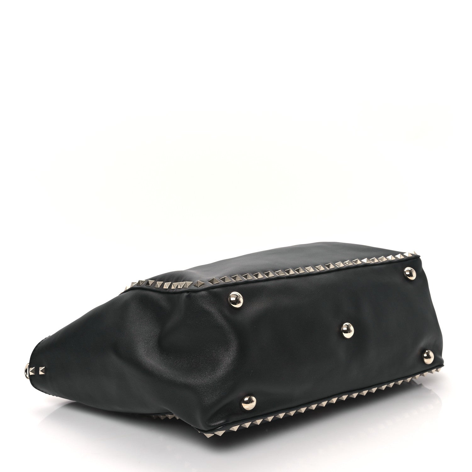 Valentino Garavani Vitello Medium Rockstud Tote Black 4 of 9