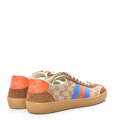 Gucci GG Monogram Suede Web Mens G74 Sneakers 9.5 Beige Ruggine Cuir 4 of 10