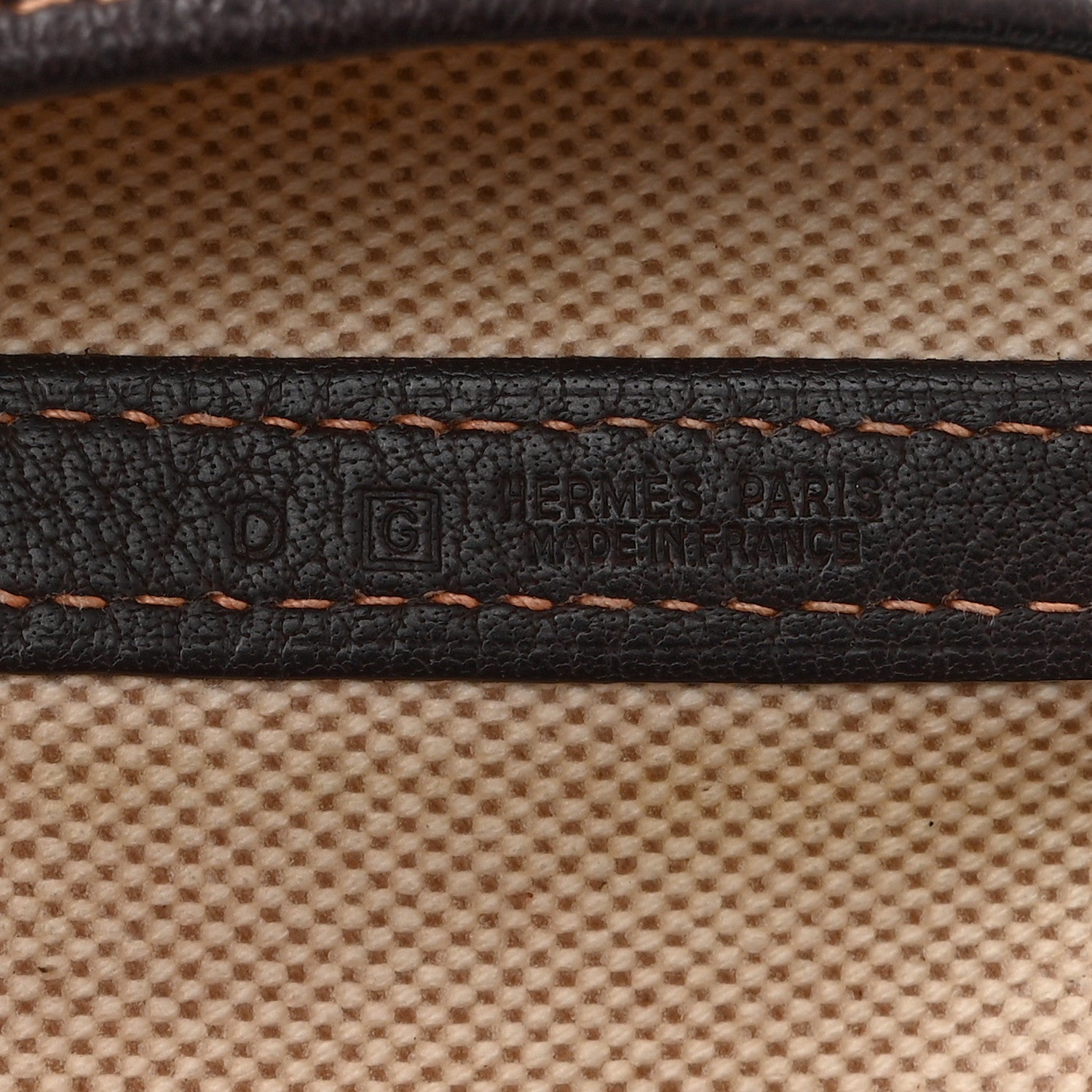 Hermes Buffle Skipper Toile Garden Party 36 MM Tote Marron Fonce 6 of 15