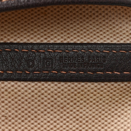 Hermes Buffle Skipper Toile Garden Party 36 MM Tote Marron Fonce 6 of 15
