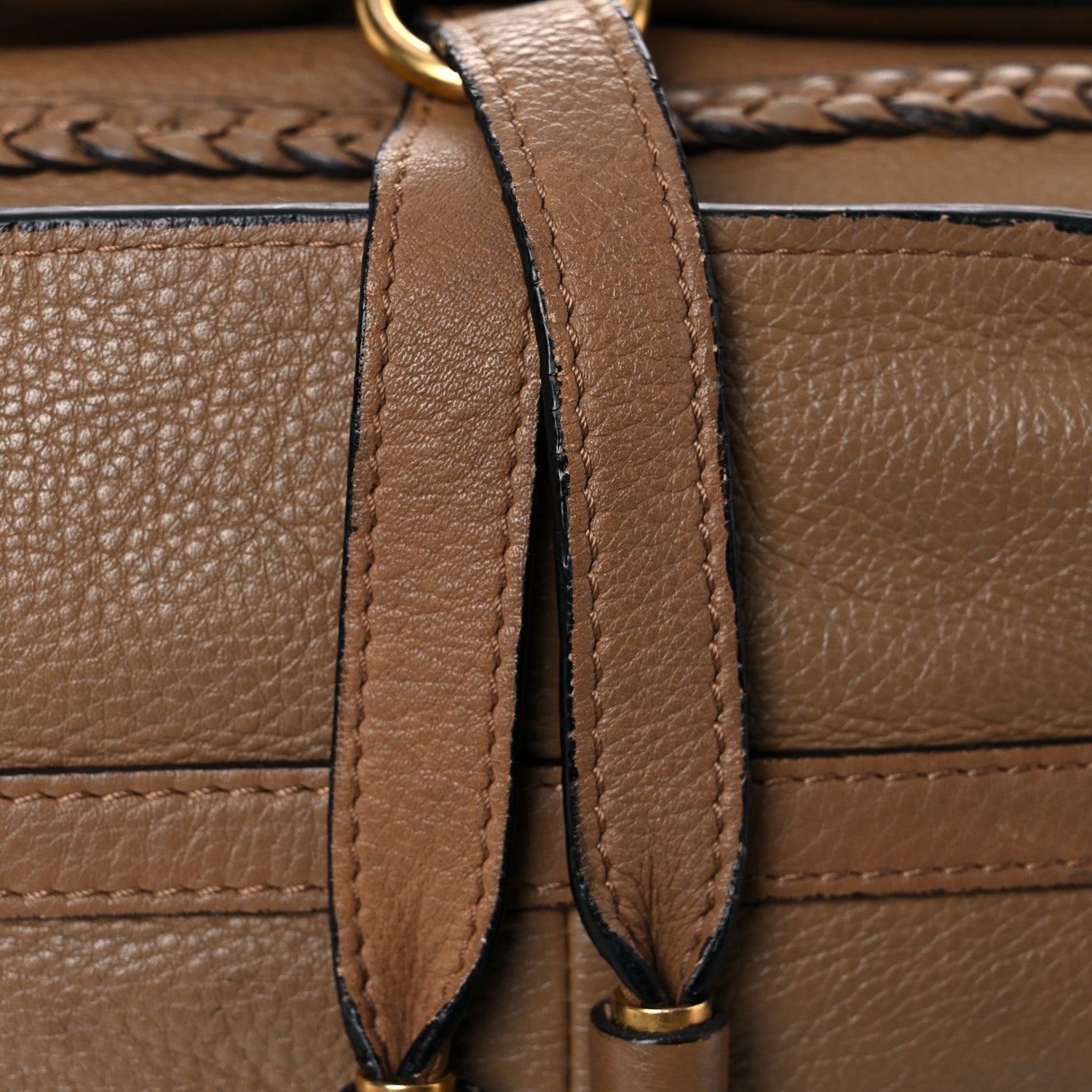 Chloe Calfskin Braided Medium Marcie Satchel Nut 17 of 28