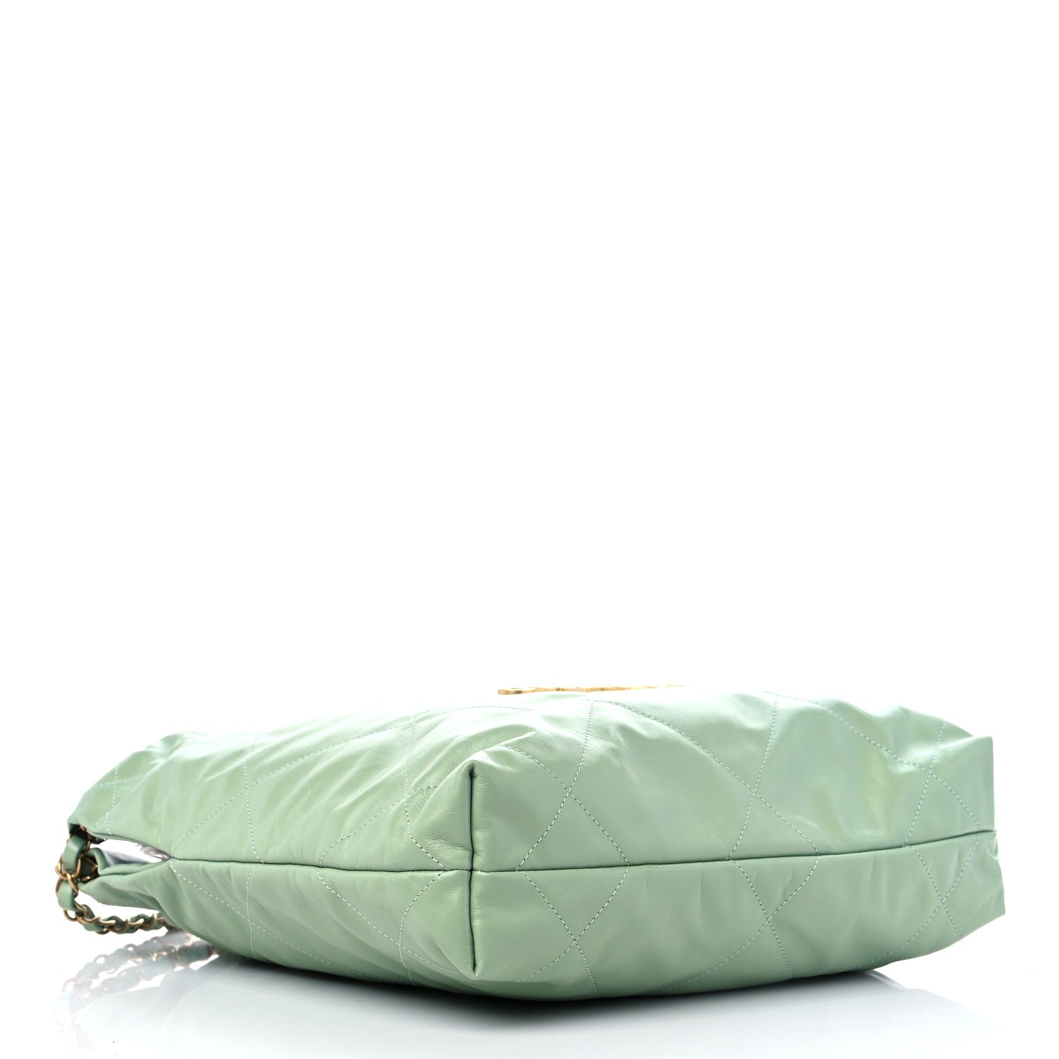Chanel Shiny Calfskin Quilted Small Chanel 22 Light Green 5 of 10