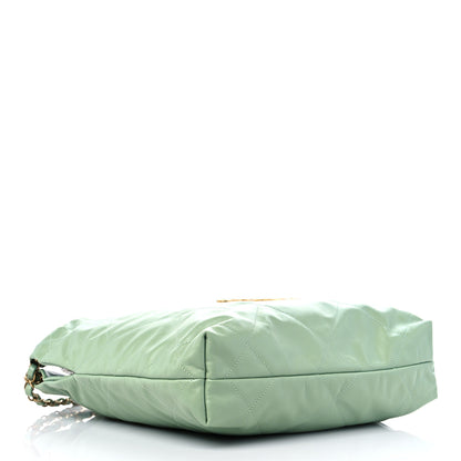 Chanel Shiny Calfskin Quilted Small Chanel 22 Light Green 5 of 10