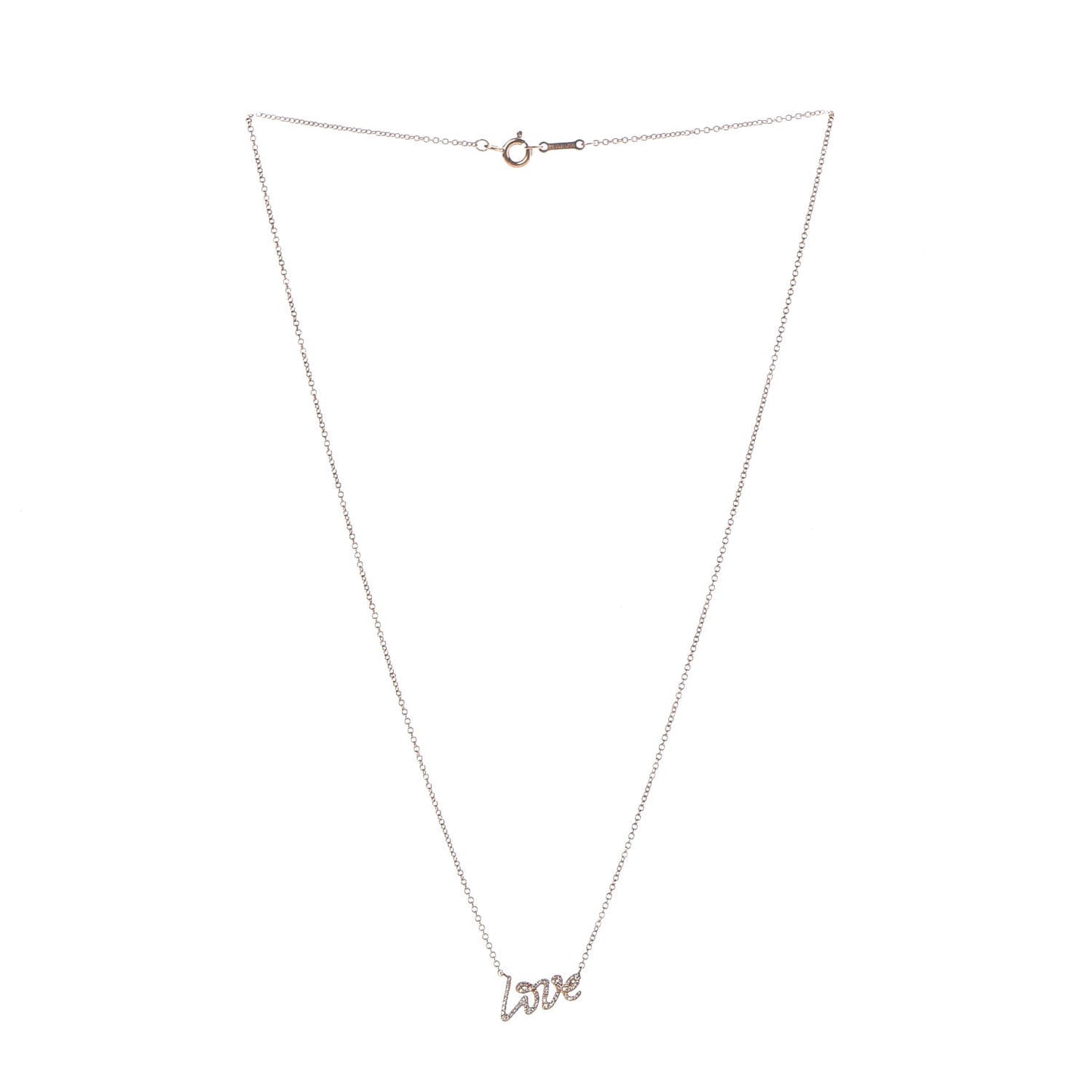 18K Rose Gold Diamond Mini Paloma's Graffiti Love Pendant Necklace