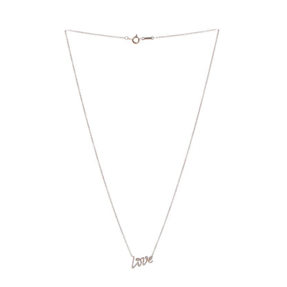 Tiffany 18K Rose Gold Diamond Mini Paloma's Graffiti Love Pendant Necklace 3 of 7