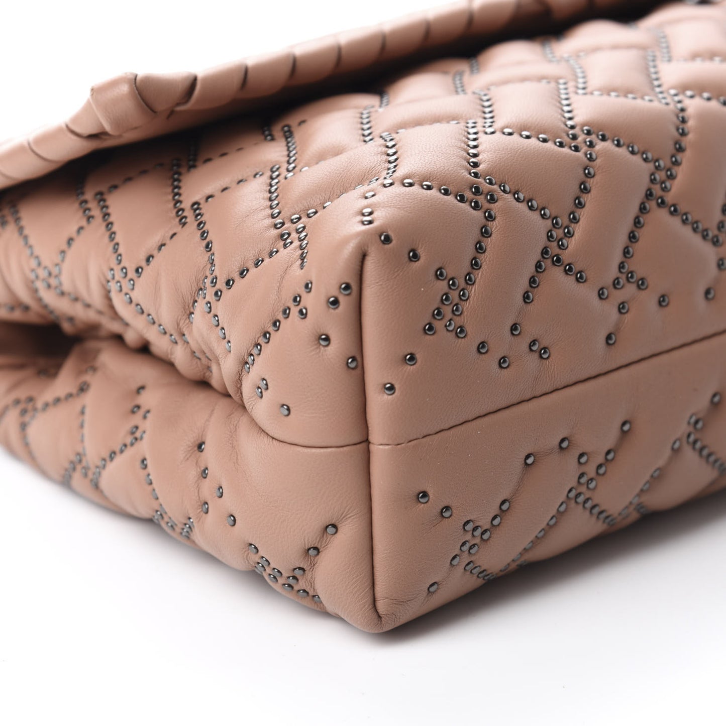 Nappa Intrecciato Microstuds Small Olimpia Shoulder Bag Dahlia