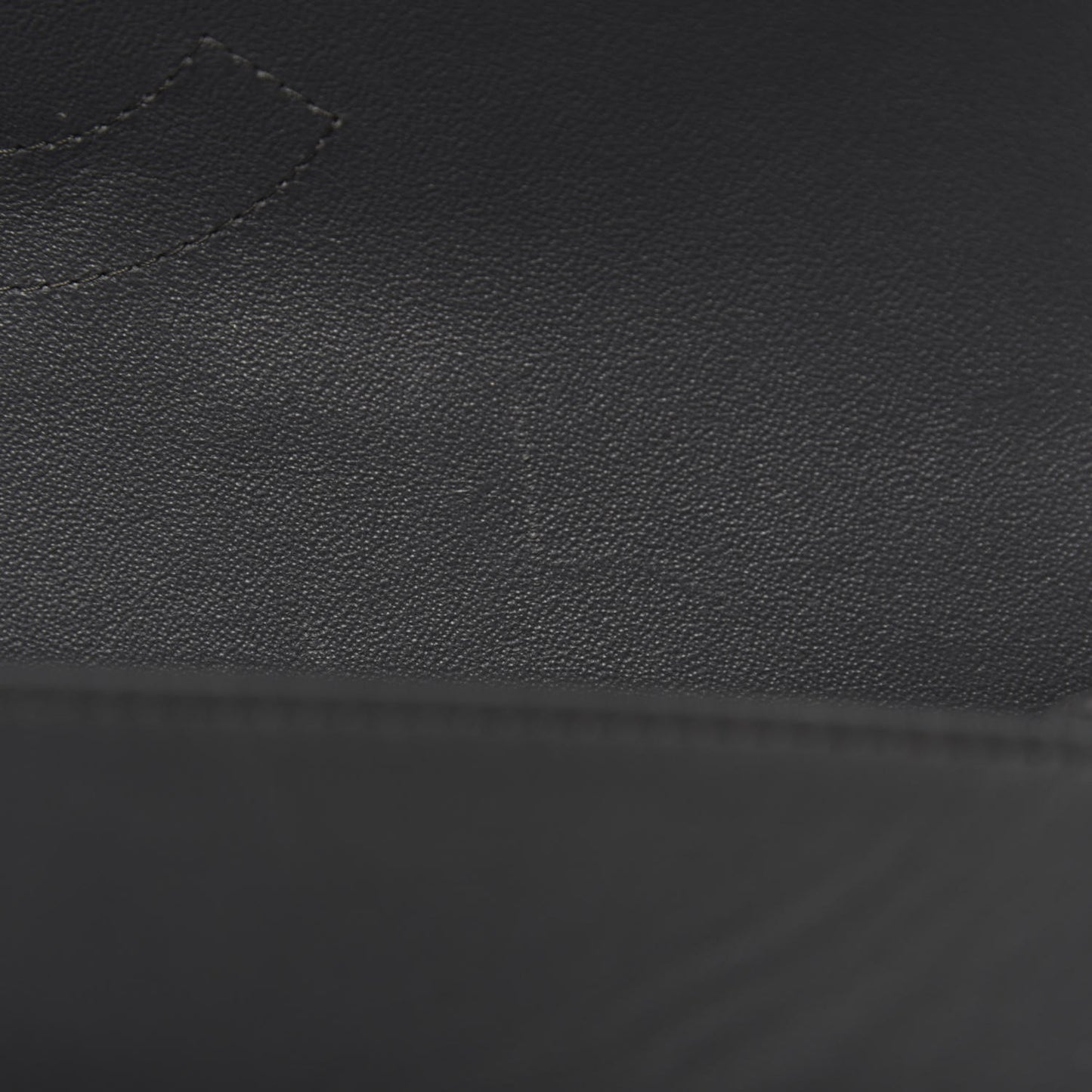 Lambskin Quilted Jumbo Double Flap Dark Grey