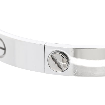 Cartier 18K White Gold LOVE Bracelet 18 8 of 9