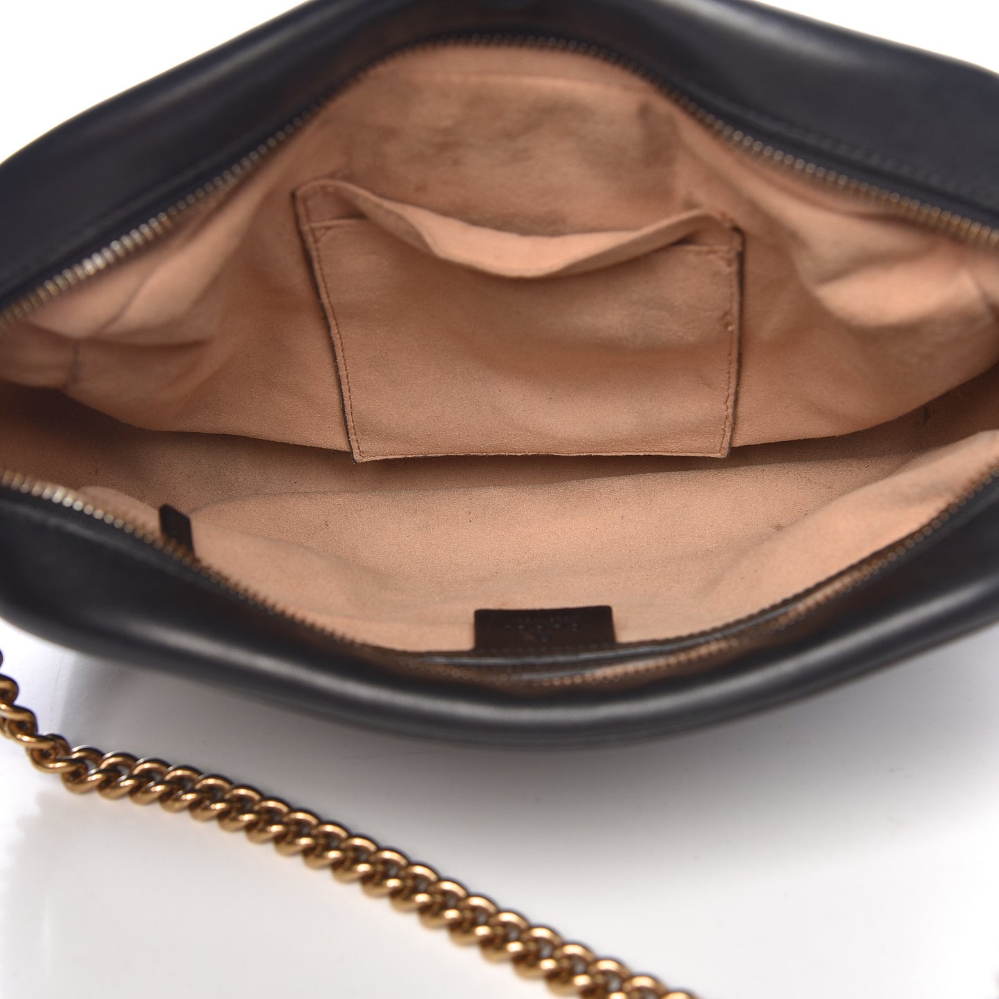Calfskin Matelasse Medium GG Marmont Chain Shoulder Bag Black
